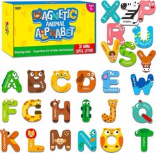 26 Large Animal-Themed Magnetic Letters for Engaging Preschool Learning Games