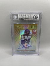 Cris Carter Signed 1999 Donruss Elite Passing The Torch Card Beckett Auto L2