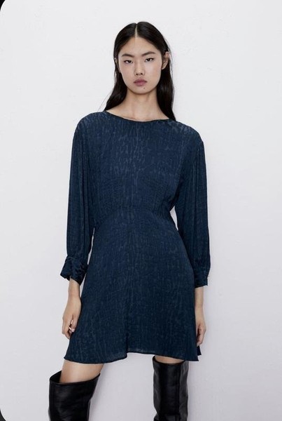 Women ZARA Dress Navy 40 / L / 48