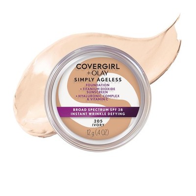 CoverGirl Simply Ageless Wrinkle Defying Foundation SPF 28 205 Ivory