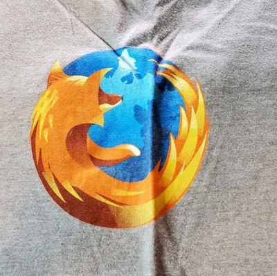 Authentic Vintage Mozilla Firefox Ringer T-Shirt - L - Y2K Era Web 1.0 Culture