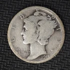 1918 *D* MERCURY HEAD SILVER DIME **FREE SHIPPING**C2985