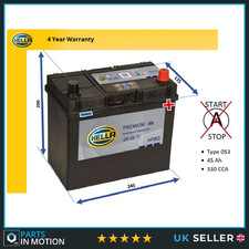 Battery fits AUTO UNION DKW MUNGA 1.0 56 to 69 Hella 048 330A 45Ah 4Yr Warranty