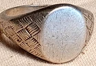 Vintage Avon 925 Sterling Silver Signet Ring Size 9.75 10g Engravable