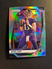2024 Panini Prizm Silver Prizm Rookie Card RC #327 Devin Leary Baltimore Ravens. rookie card picture