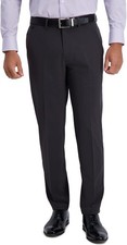 Haggar Men's Black City Flex Slim Pants 32 X 32 NEW 80 HD80092