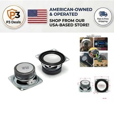 Compact 2" 4 Ohm 3W Stereo Woofer Speakers - Ideal for DIY and Learning