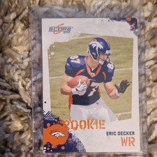 Panini 2010 Score Eric Decker Rookie Base Set Broncos Football Card #340. rookie card picture