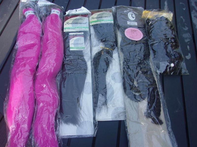 Large Lot Hair Extensions Mystikal etc Human Hair and Synthetic
