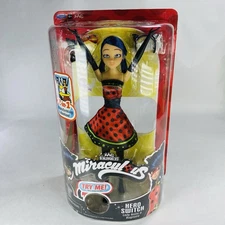 New! 11" Miraculous Ladybug Noir 2 in 1 Lady Noir Bugnoir Hero Switch Figure