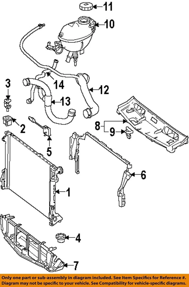 Used Radiator fits: 2008 Mercedes-benz Mercedes c-class 204 Type GLK350 w/o PZEV Foto 3 de 4