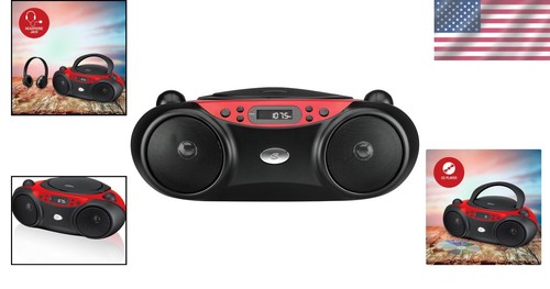 Top-Loading CD Player with Built-In Stereo & AM/FM Radio - Compact Boombox - Picture 2 of 10