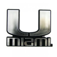 miami hurricanes ncaa college team logo auto emblem plastic sticker usa made
