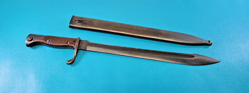 Excellent WWI German 1898 /05 Sawback Removed Bayonet + Scabbard A-G Duisburg