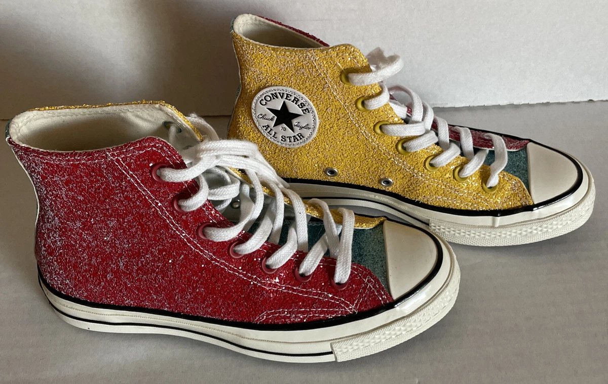 Converse jw anderson glitter gold top
