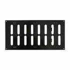 Black Metal Air Vent Grille 300mm x 150mm with Shutter / Flat Louvre Duct Cover