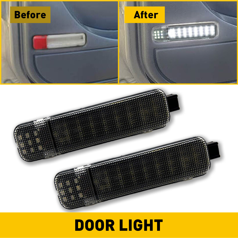 For Chevy Silverado Suburban Tahoe Sierra Yukon Smoked LED Door Courtesy Lights