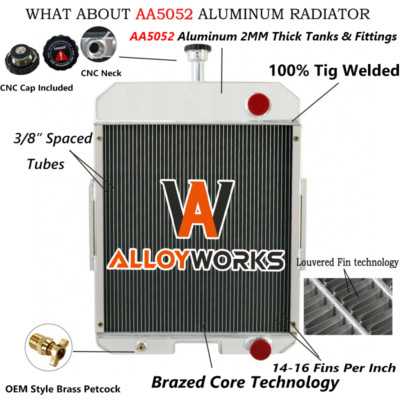 4Row Aluminum Radiator Fits International 686 756 2706 Harvester 396352R91 2756