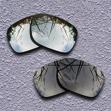 Silver Titanium Black Replacement Lenses For-Oakley Holston Polarized