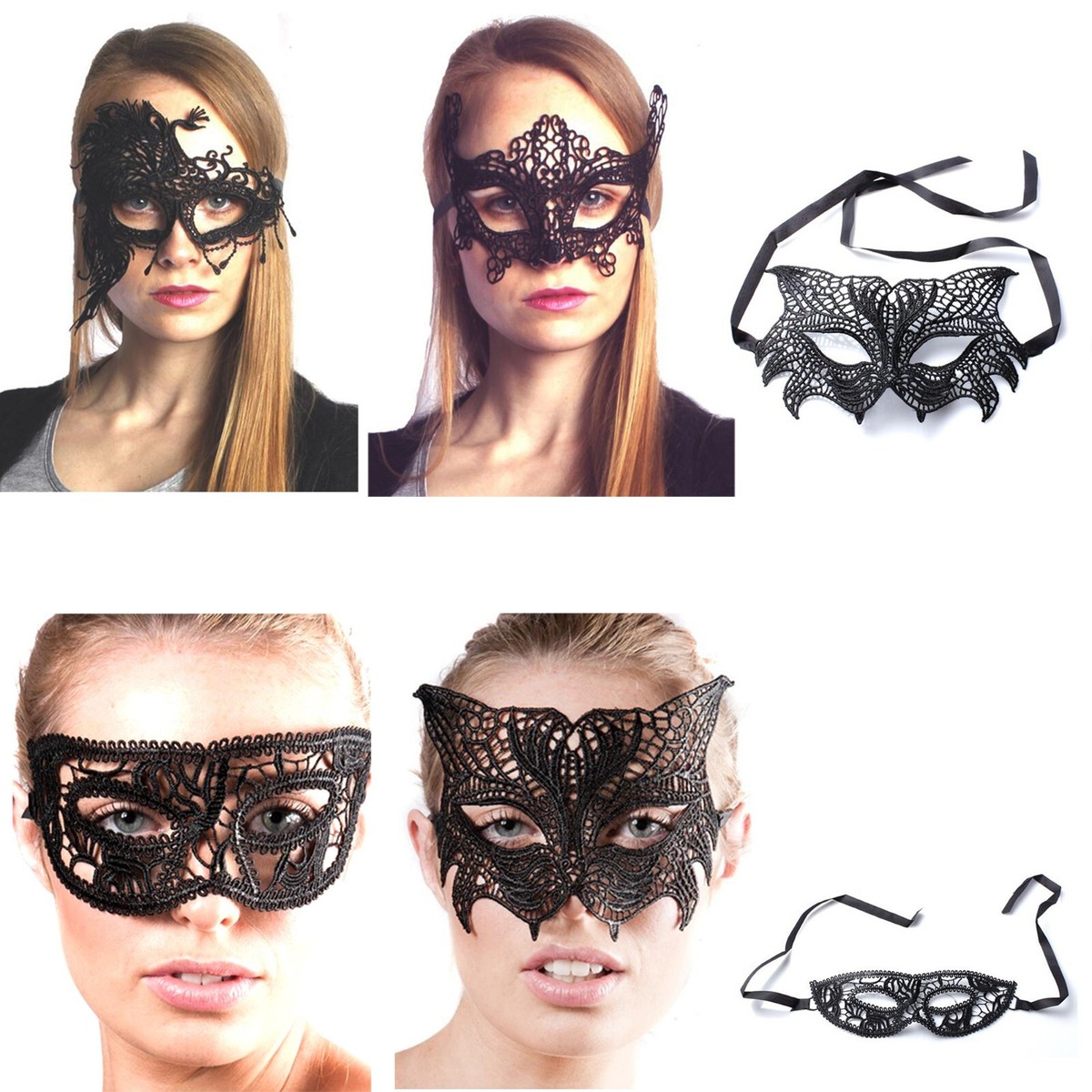 Red Lace Domino Eye Masks Unisex Red Lace Domino Eye Masks Unisex