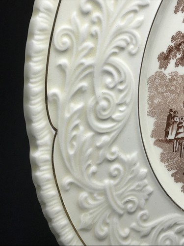 Royal Cauldon 11" Commemorative Plate Buckingham Palace Filigree Scalloped - Picture 9 of 11