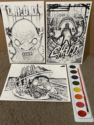 C.H.U.D. Horror Watercolor Paint Set New 1980s Gore Monster Humanoid Dweller