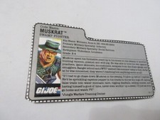 Vintage G.I.Joe CARD: Muskrat Swamp Fighter