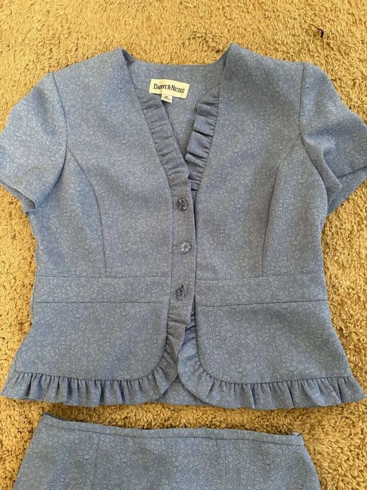 Винтажный Danny & Nicole два изделия midi юбка сиреневого цвета ретро моды размер 8P - Изображение 2 из 4