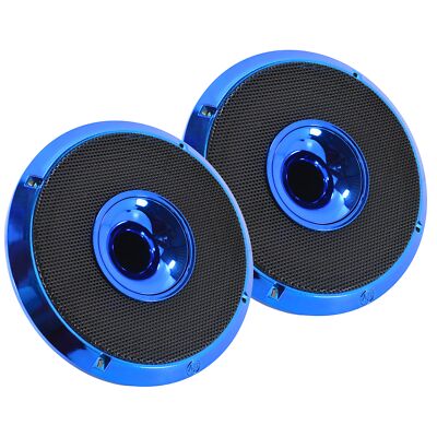 Pair of 8'' 200W RMS 4-Ohm Blue Compression Horn / Coaxial Speakers Audiopipe
