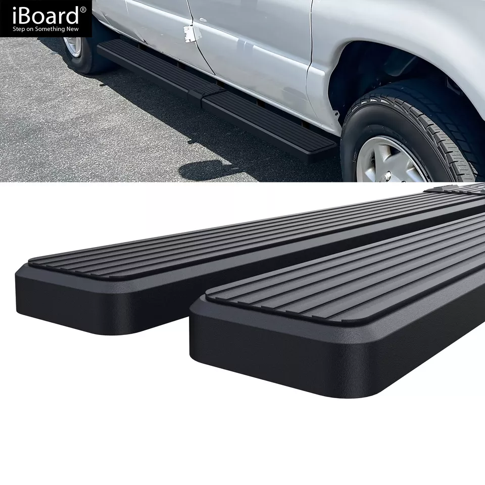 iBoard Stainless Steel 6in Running Boards Fit 99-14 Ford Econoline Full Size Van Foto 2 de 4