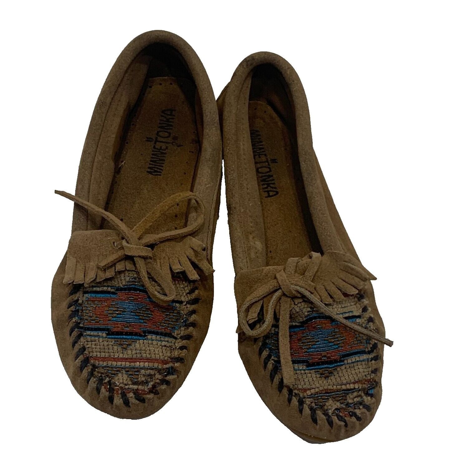 SAOLA Minnietonka mocassino pelle marrone scarpe azteche ciabatte suola morbida ricamato 6