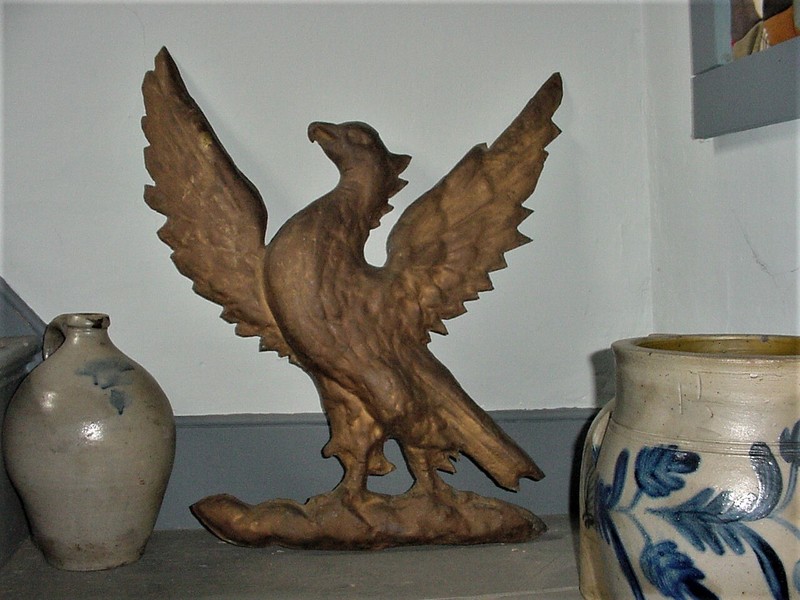 VINTAGE ARCHITECTURAL COPPER PHOENIX GREAT PATINA & DETAIL