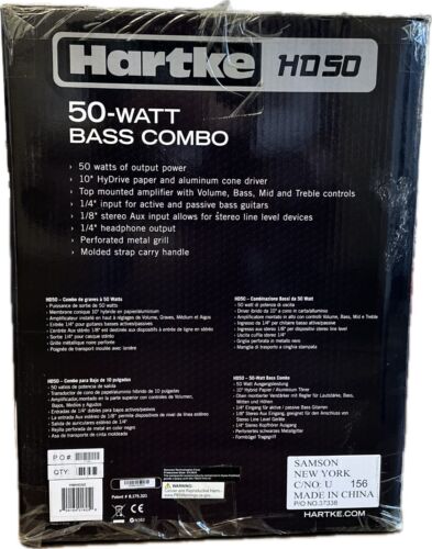 Hartke HD50 50-Watt Bass Combo (New in Box/ Unused) - Picture 3 of 7
