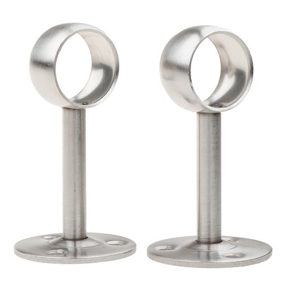 2pcs Ceiling Mounted Bracket Holder For Drapery Poles Shower Rods