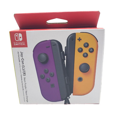 Nintendo Switch Joy-Con (L)/(R) - Neon Purple/Neon Orange New Sealed