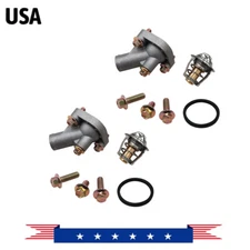 2X Thermostat V-twin Aluminum Cover For Can-Am Bombardier Commander 800 1000 US