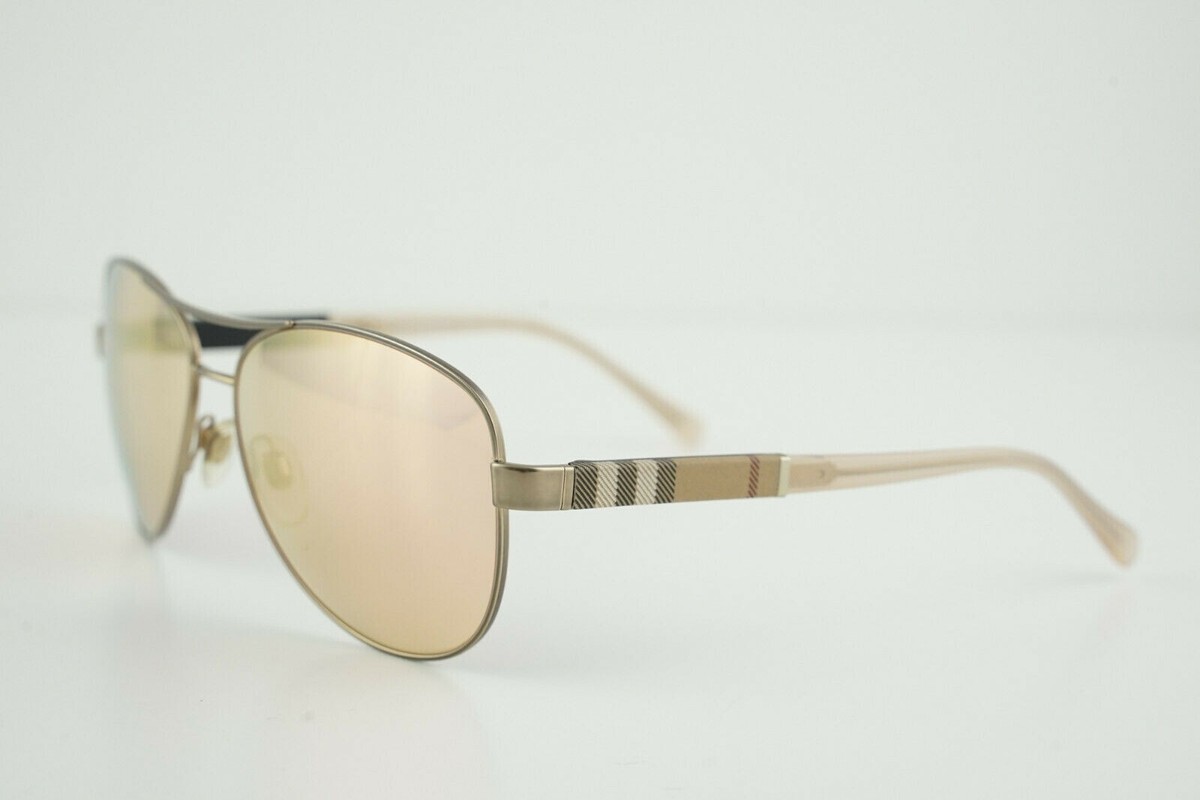 BURBERRY B 3080 1235/7J Matte Gold/Rose Gold Mirrored 59-14 