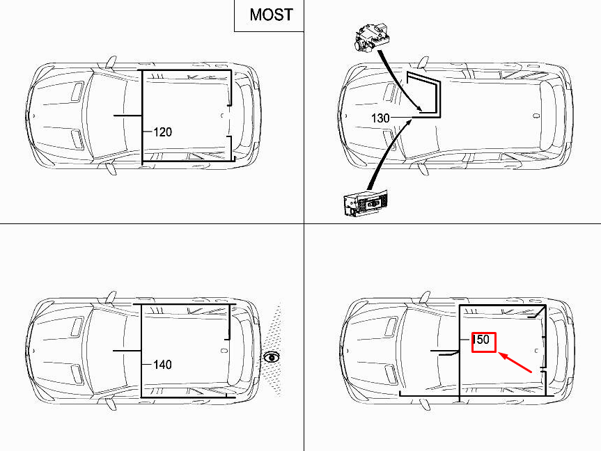 Neu MERCEDES-BENZ ML W166 Tele Aid Elektrischer Kabelbaum A1665405810 Original