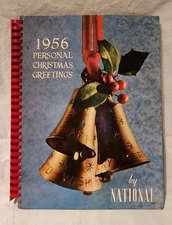 1956 Personal Greeting Card Spiral Bound 27 Pg Saleman's Sample Book By National