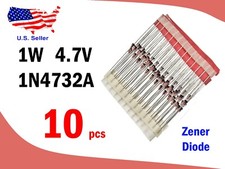 1W 4.7V ZENER DIODE 1N4732A 10 pcs - Free  Fast shipping