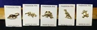Vintage 5X piece Gold Tone Dinosaur /Button/Label/Flair/PIN Collection fun DINO