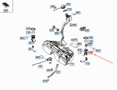 MERCEDES W212 W204 Petrol Fuel Pump Sensor A2124701394 Genuine for