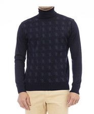 Billionaire Men's HIGHNECK SWEATER BLUE 20 SILK sizes: L-3XL