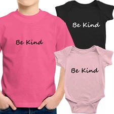 Be Kind Toddler Kids Boy Girl Tee Tshirt Baby Bodysuit Positive Kindness Blessed