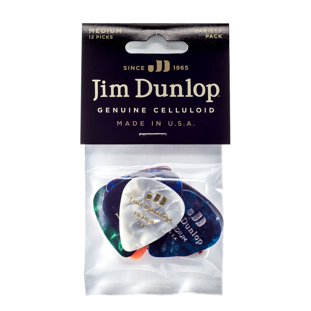 Dunlop Celluloid Pick Variety Pack of 12 Guitar Picks