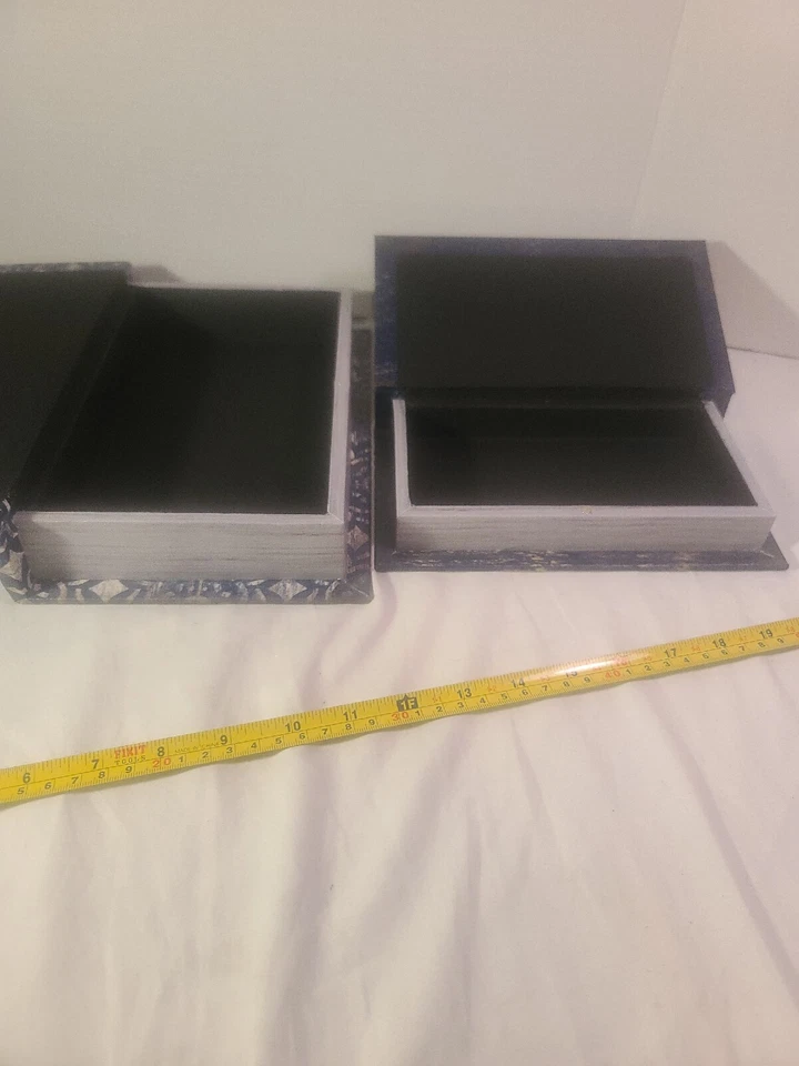2 Decorative Book Boxes, with Magnetic cover Hidden Storage  - Image 3 of 4