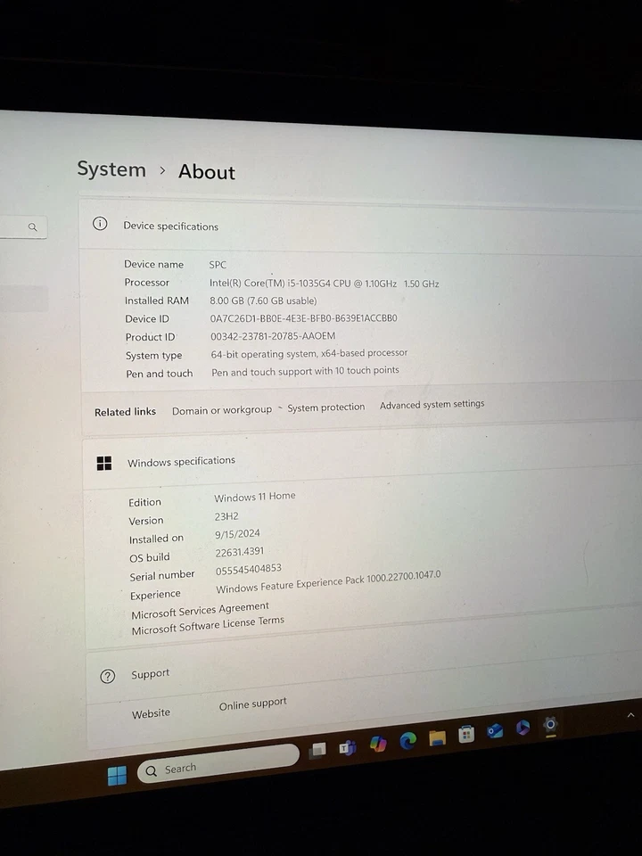 Microsoft Surface Pro 7 (Intel Core i5 4ta generación, 1,9 GHz, 8 GB) Foto 3 de 4