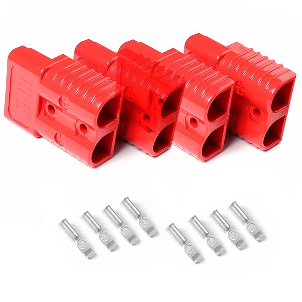 2Pair Red Battery Quick Connect Disconnect Jumper Cable Kit Plug Winch