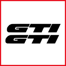 GTI LOGO CAR SPORTS STYLING VINYL DECAL TRANSFER STICKERS GRAPHICS X2