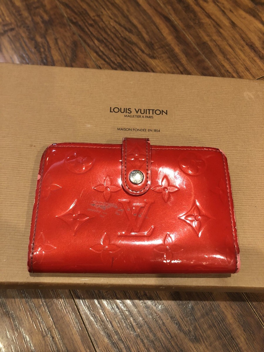 Louis Vuitton Patent Leather Wallet Louis Vuitton LV Monogram Vernis Patent Leather Wallet - Red  main image 4